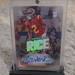 Panini Luminance 2024 Brenden Rice Los Angeles Chargers RC Auto #154 117/100