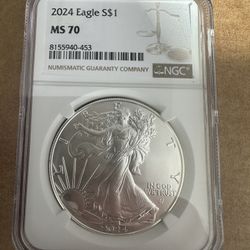 2024 - MS70 Graded Silver Eagle