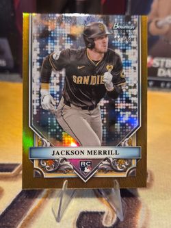Jackson Merrill 2024 Bowman Sterling Gold Refractor Sp /50 Rookie Auto Rc BSR-1