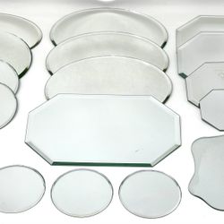 17pc Assorted Swarovski Mirror Display Bases for Crystal Figurines