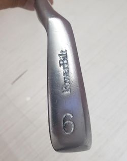 H&B PowerBilt Fuzzy Zoeller 38" #6 Iron - Rt Hand Men's Steel Shaft - Nice Grip.