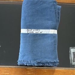 BLUE LINEN FABRIC 