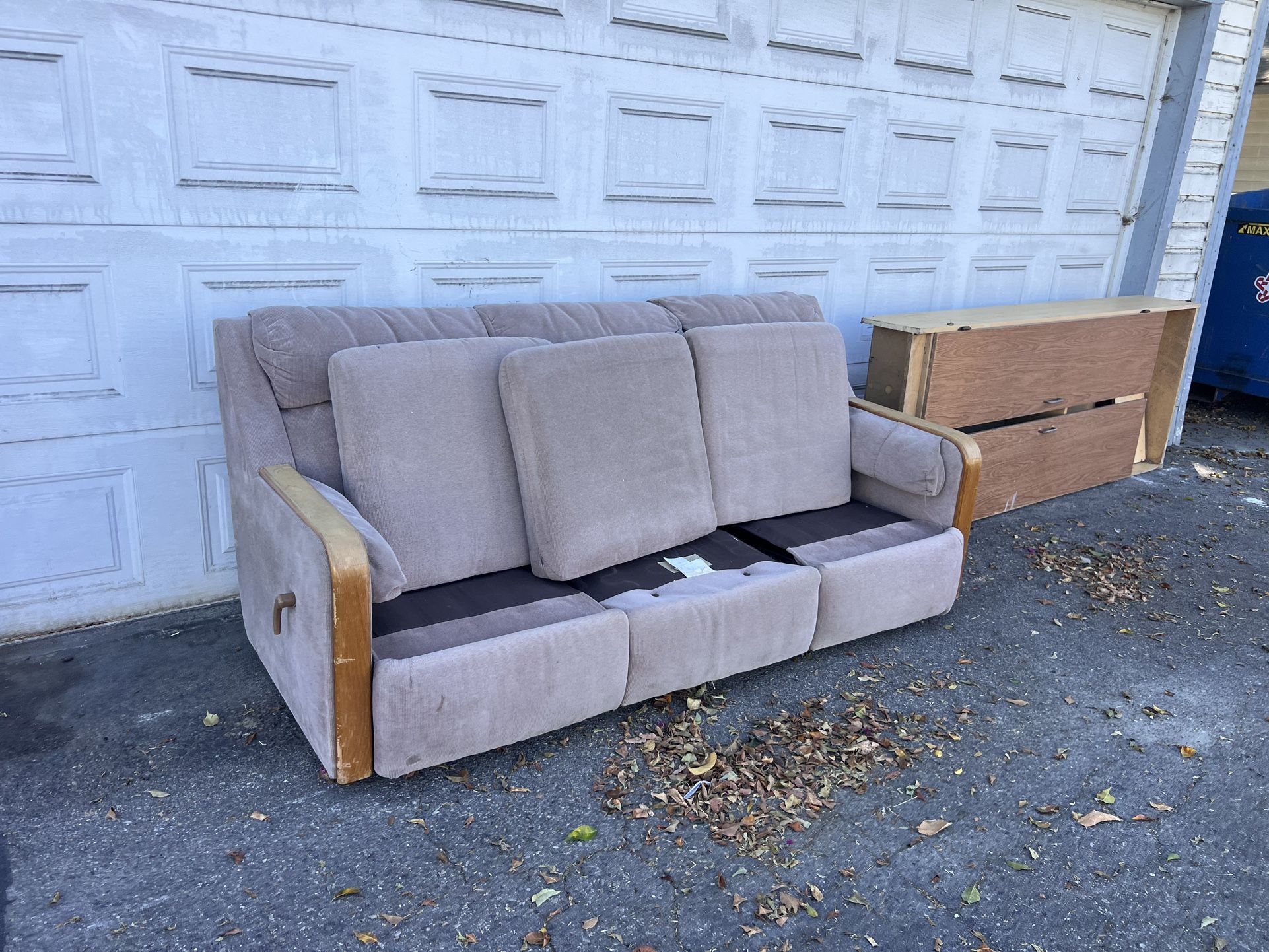 FREE Couch & Cabinet (Beach & ball)