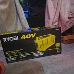 RYOBI 40V 3 Port Fast Charger