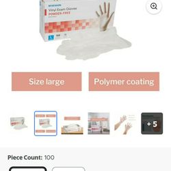 Powder Free Vinyl Gloves  $5.00