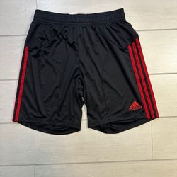 Adidas Men’s Athletic Shorts Black with Red Stripes