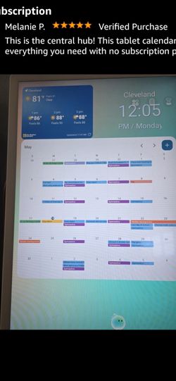 Cozyla Calendar Plus 2, 32 inch Smart Digital Calendar, Touchscreen Electronic Wall Planner