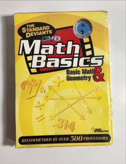 NEW SEALED Standard Deviants - Math Basics (DVD, 2000, 2-Disc Set). Has small tear on front wrap.