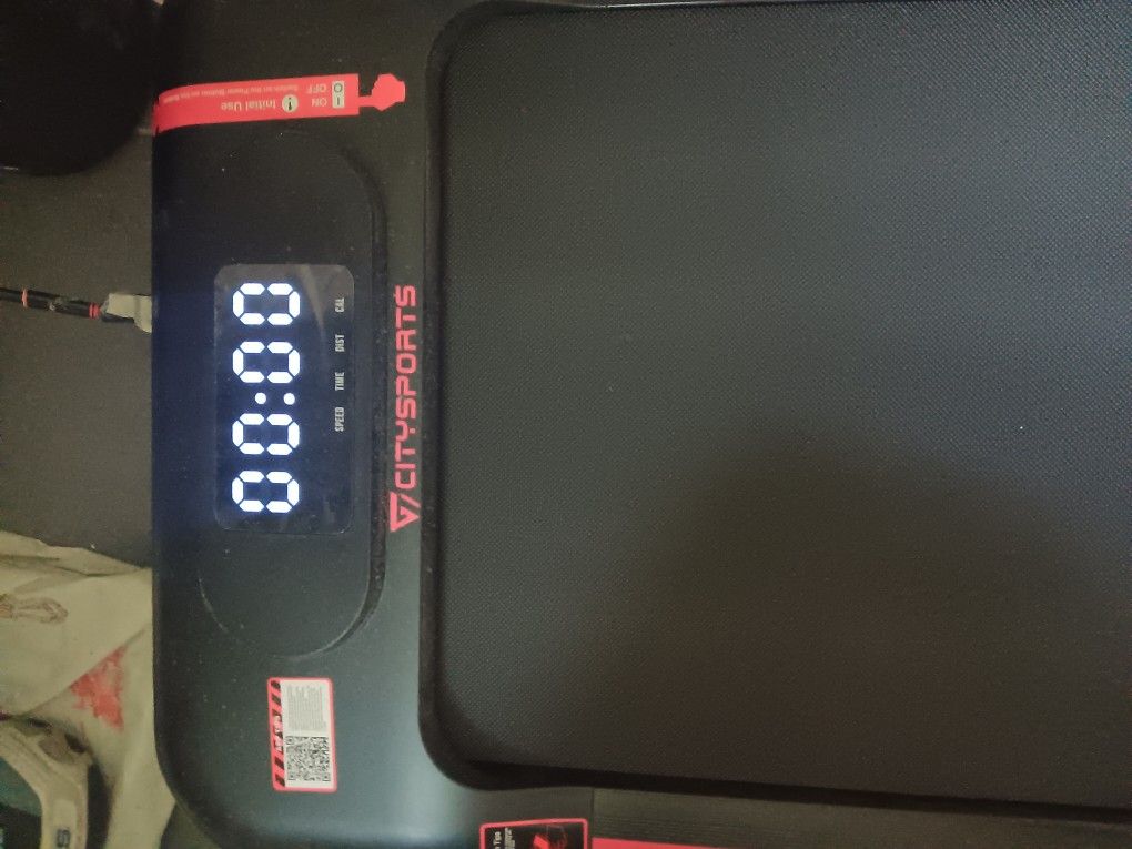 City Sport Treadmill Walking Pad/Red/Blk