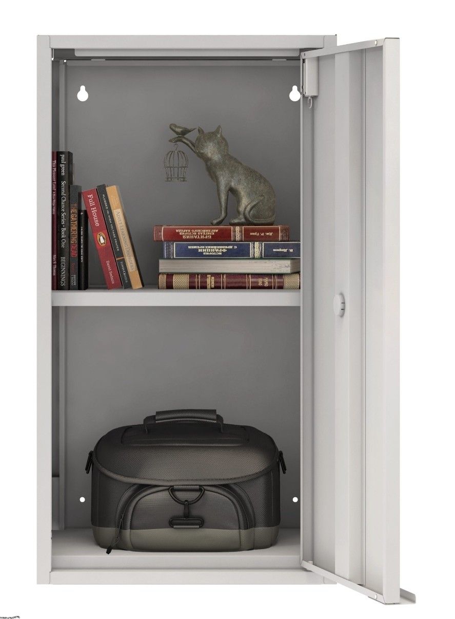 Wall Steel Cabinet Space Organizer(White)