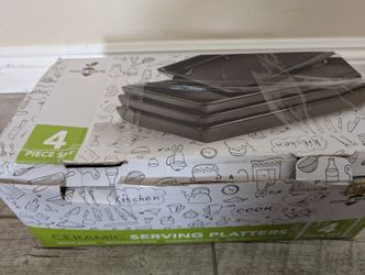 Ceramic Serving Platters 4-piece By Home Beets Black !New!