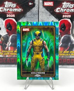 2025 Topps Chrome Deadpool - Wolverine #30 Green / Aqua Ray Wave 020/150