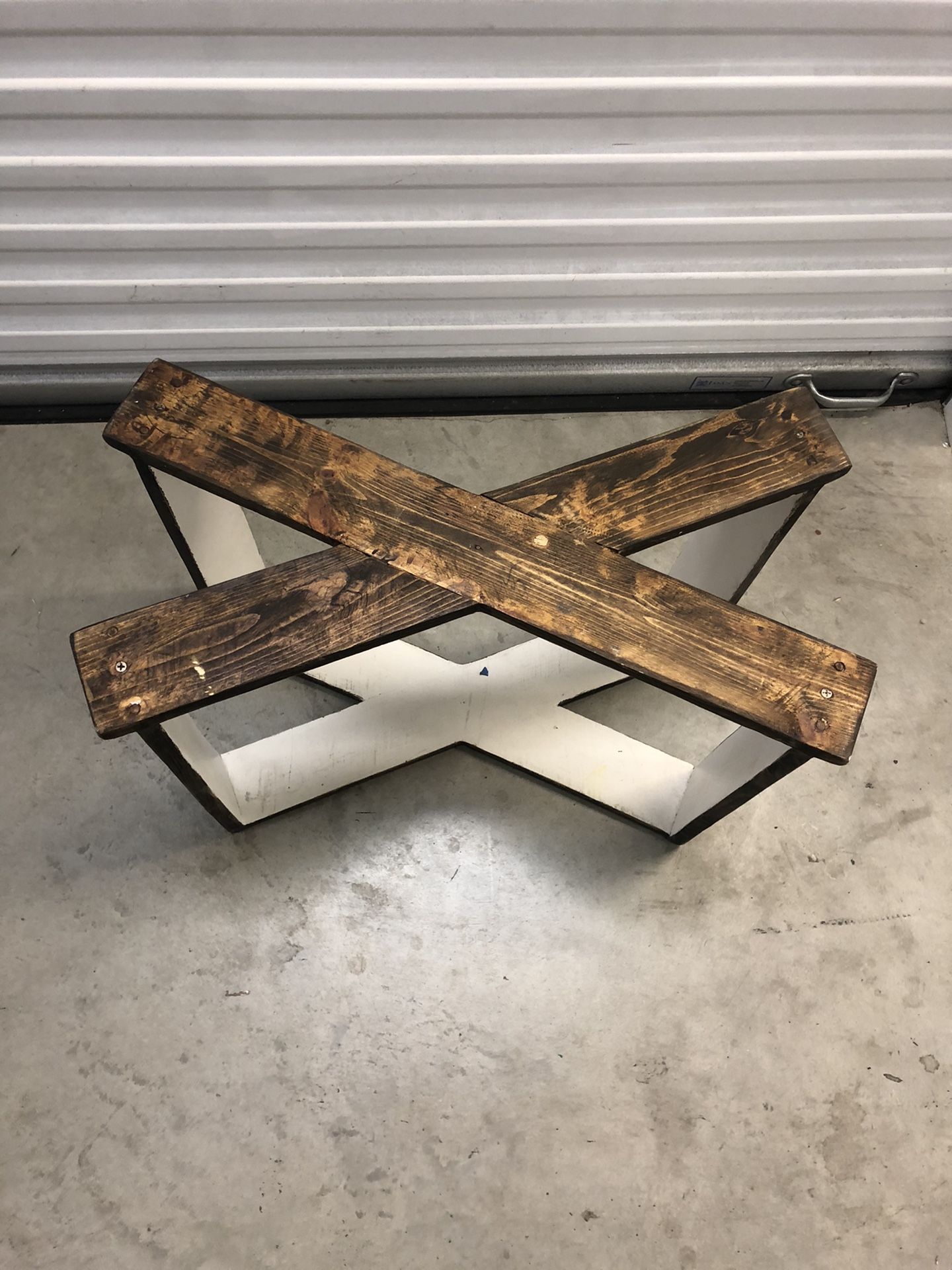 RUSTIC WOODEN TABLE BADE FOR GLASS TOP