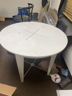 Heavy Duty Round White Table