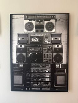 Boombox Canvas Wall Art