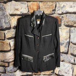 NWT Vintage Virgo II Black Blazer Jacket Wm 14
