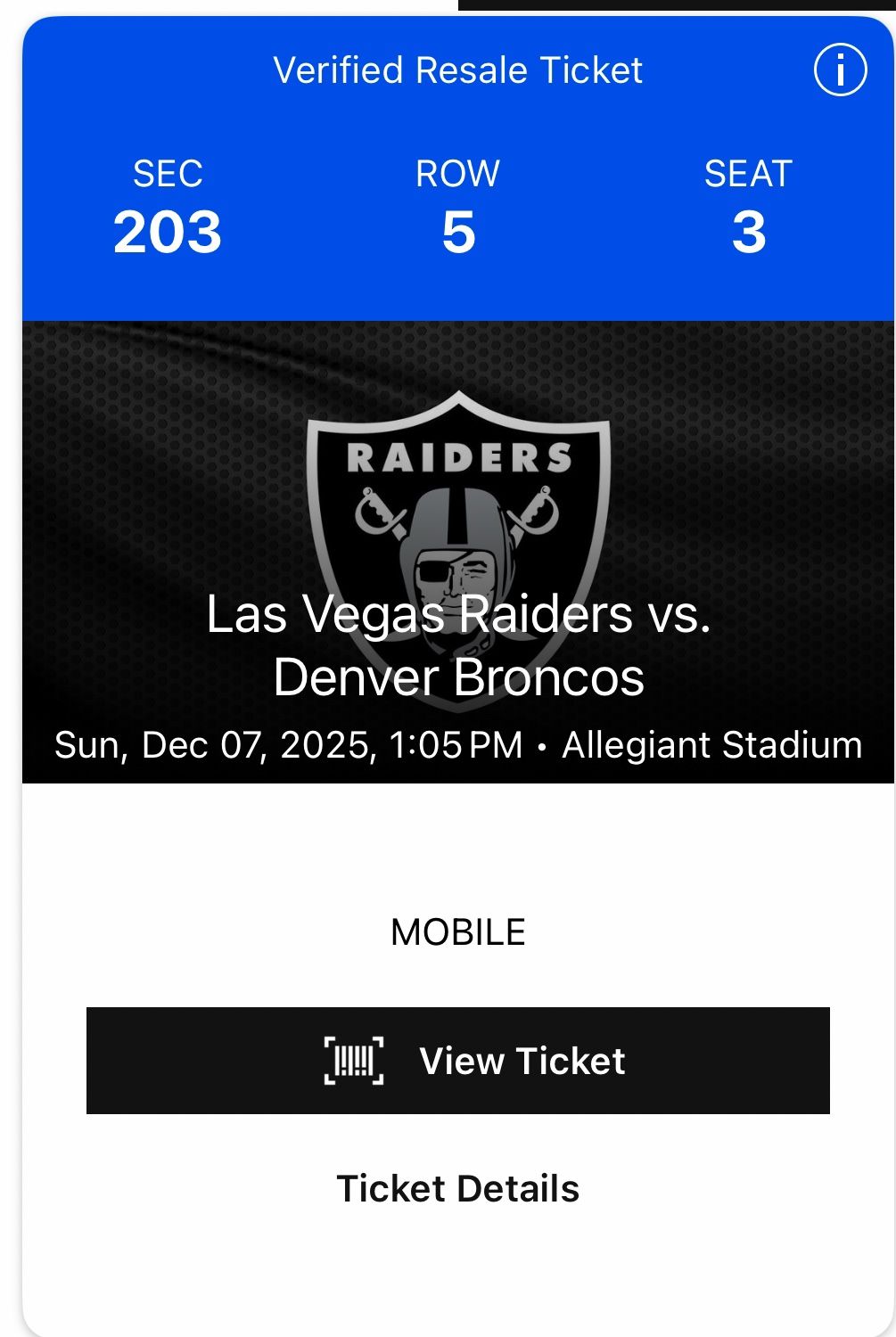 Las Vegas Raider tickets