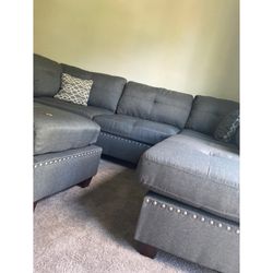 Sectional With Ottoman In Stock For Fast Delivery 