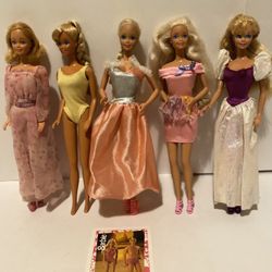 Vintage ‘80s Barbie  Dolls , Lot of 6