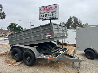 New Carson 7x10 Heavy Duty Dump Trailer 12k gvwr