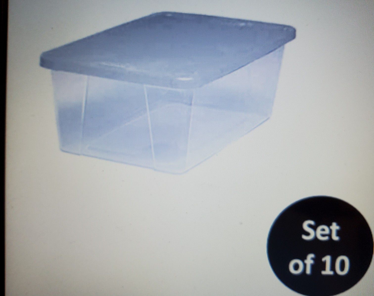 Homz 6qt Snaplock Storage Boxes (10 Pack)