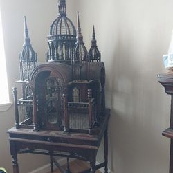 Vintage Mohagany 7ft. bird Cage..