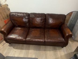 Brown Leather Couch