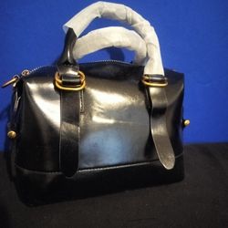 New Unbranded Black Faux Leather Handbag