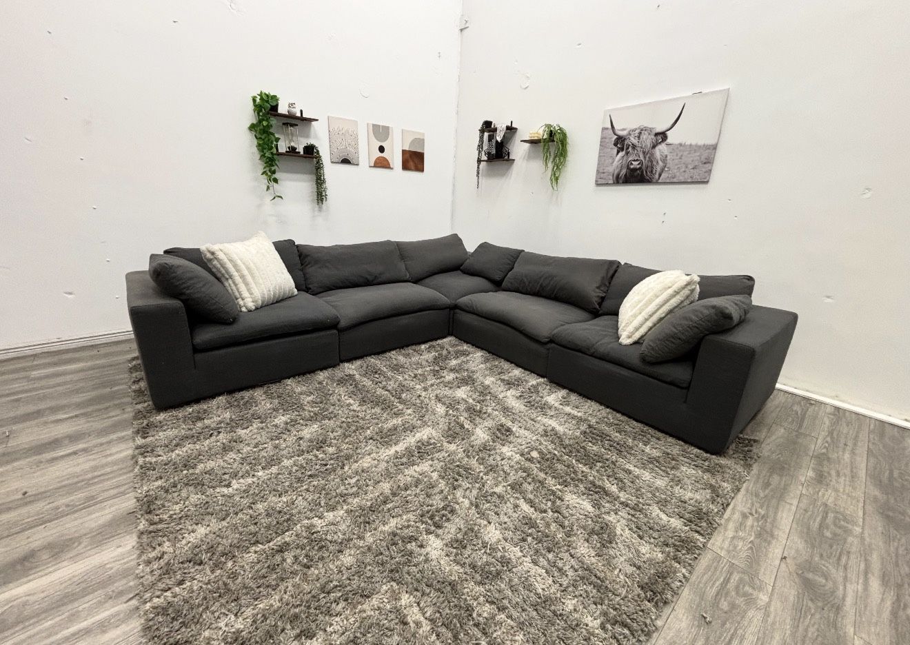 Huge Gray Cloud Couch - Free Delivery