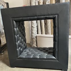 Modern 3D Square Tufted Sofa In Black