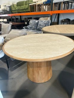 New -48” Travertine Natural Stone Table Outdoor Indoor