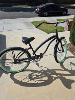 Firmstrong Bella Fashionista Beach Cruiser – Matte Black/Green