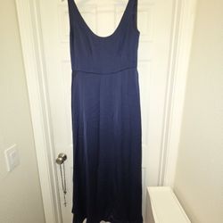 Blue Bridesmaid Dress With Pockets