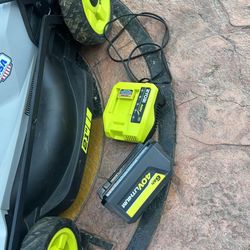 RYOBI 40V HP Brushless 21 in. Cordless Battery Walk Behind Self-Propelled Lawn Mower 1 Battery 6.0 And Charger 