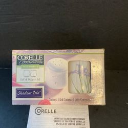 New Corelle Salt And Pepper.  Shadow iris.