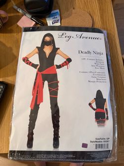 NEW Leg Avenue Deadly Ninja Costume Size S/P
