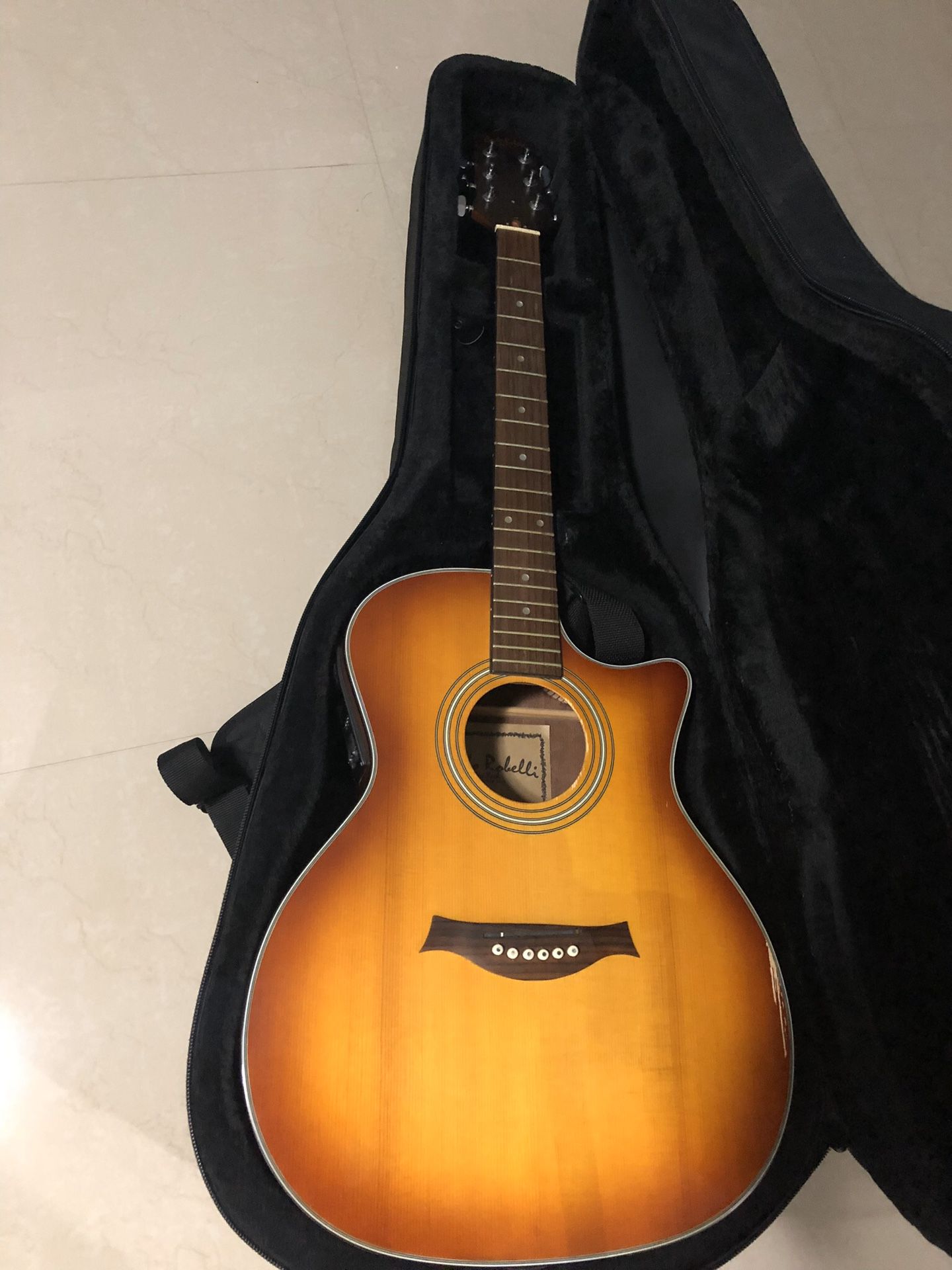 Carlo Robelli Acoustic Electric Guitar with case