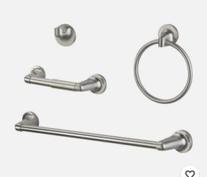 4-Piece Brushed Nickel Bathroom Hardware Set