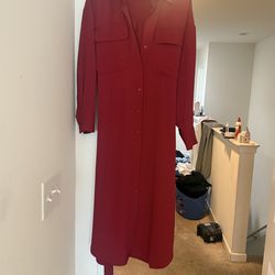 Red Shirt Dress Banana Republic