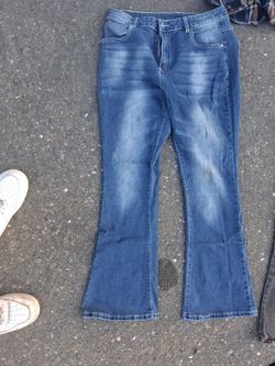 Blue Wash Flare Jeans