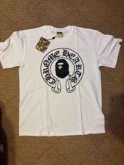 RARE Grailed: BAPE x Chrome Hearts Horseshoe Tee - White (Size XL)
