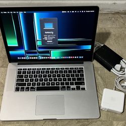 MacBook Pro Retina 15” Cores i7 / 16GB Rams With 2 TB SSD  -Running macOS Ventura 13.2.1 Loaded With Bunch Recording Studios Softwares