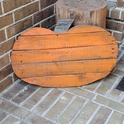 Medium Wooden Pumpkin Decoration