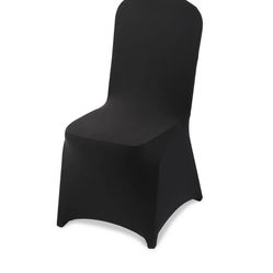 50 Pcs Black Chair Covers, Polyester Spandex Chair Cover, Stretch Slipcovers for Wedding Party Dining Banquet Flat-Front Chair Covers, Fits Chair Meas