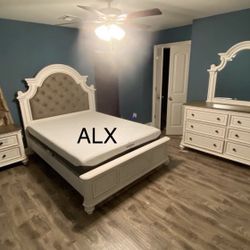 Ashley ( Quuen Bedroom Set 4 Piece Free Delivery.