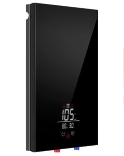 LARALOV S107S Tankless Modern Black Electric Water Heater
