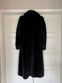 Black Full-Length Fur Coat