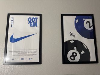 Framed Streetwear Art Prints Set of 2