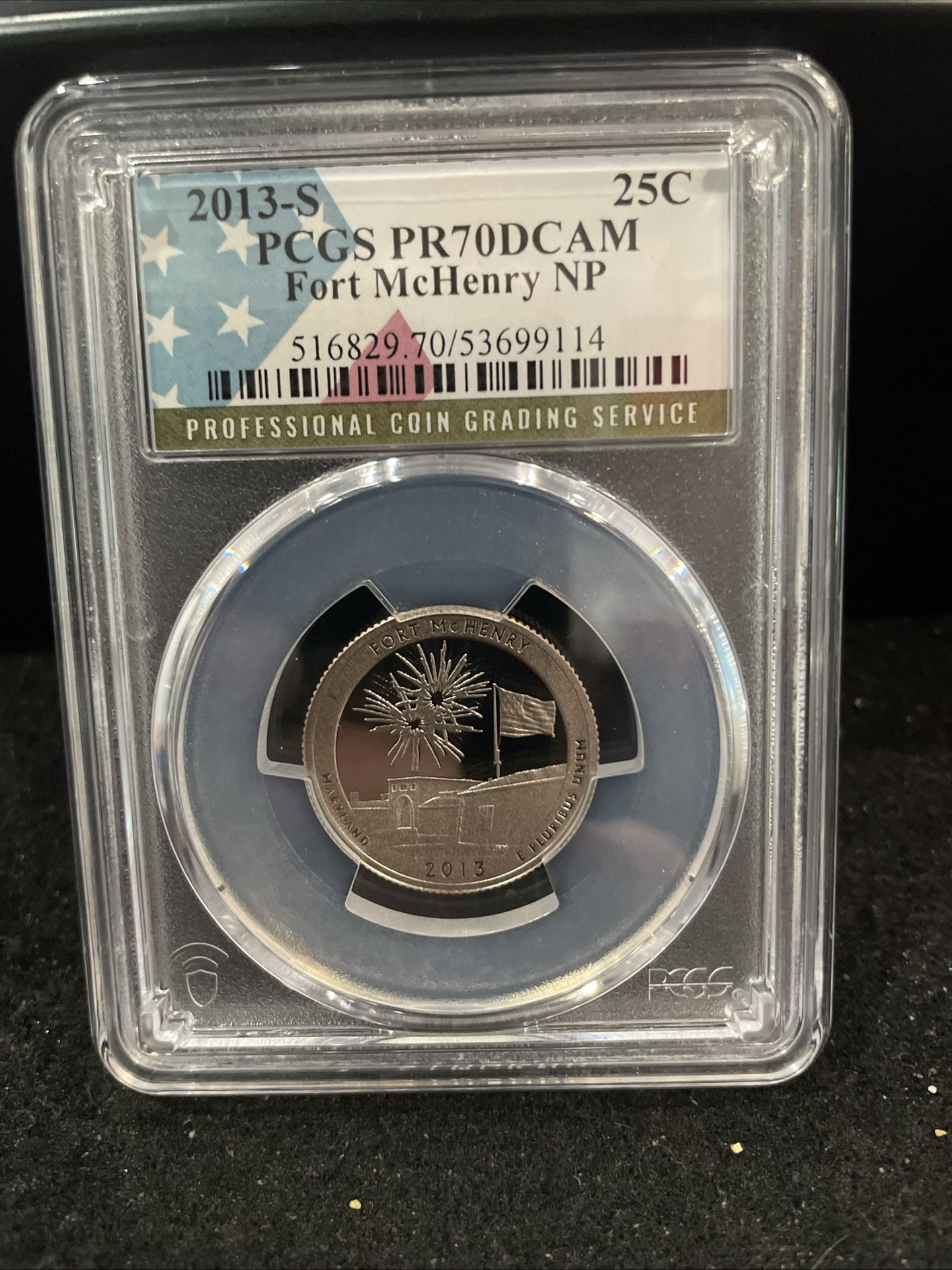 1013 S Perfect Graded Fort McHenry NP Graded At PR70 With A Deep Cameo 3-19
