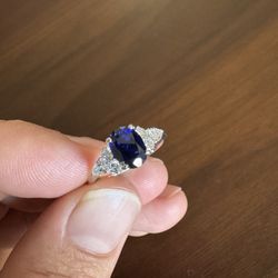 Size 8 Sapphire Engagement Ring
